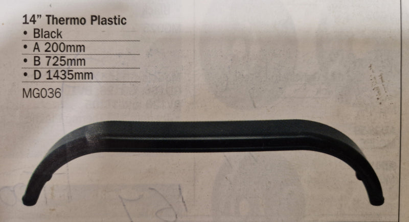 MG036 MUDGUARD 14" THERMO PLASTIC