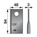 Mower Blade VGTF70 - BRM-SHOP.COM