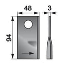 Mower Blade VGTF71 - BRM-SHOP.COM